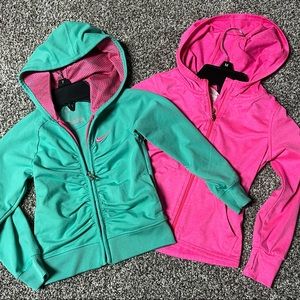 Bundle / Lot Girls athletic zip up hoodie jacket 2